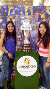 Andrea and I with the Copa America Cup