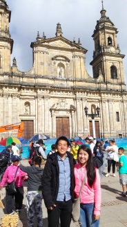 Brother and I in Plaza Bolivar