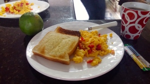 hostel breakfast!