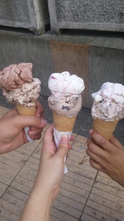 last ice cream with Gerardo and Andrea :(
